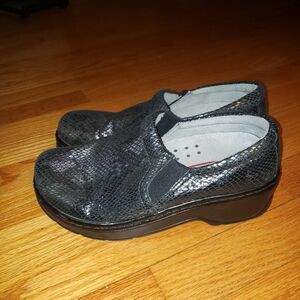 Klogs silver leather clogs